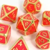 7 Metal Dice Set AfterDark Neon Bloom