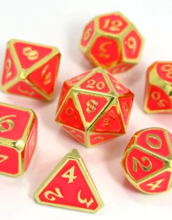 7 Metal Dice Set AfterDark Neon Bloom