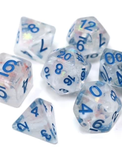 Poly Dice Set Blue Snowdrift