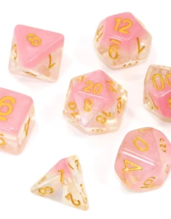 Poly Dice Set Cherry Blossom Snowglobe