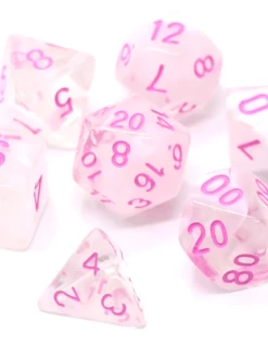 Poly Dice Set Crystal Rose