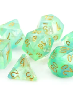 Poly Dice Set Emerald Wisp