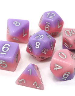 Poly Dice Set Slumber Rose