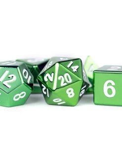 Metal Dice Set Green