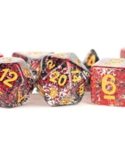 Poly Dice Set Particle Red/Black
