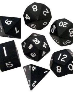 Poly Metal Dice Black