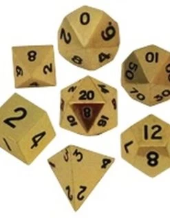 Poly Metal Dice Gold