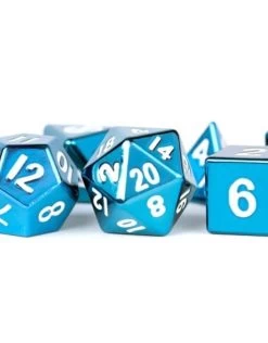 Poly Metal Dice Set Blue
