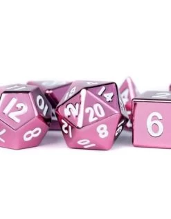 Poly Metal Dice Set Pink