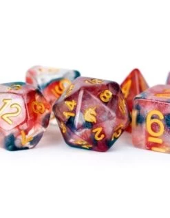Poly Unicorn Resin Dice Phoenix Ash