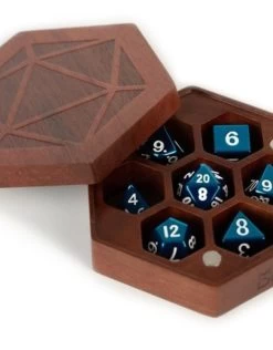 Purple Heart Wood Hex Dice Case