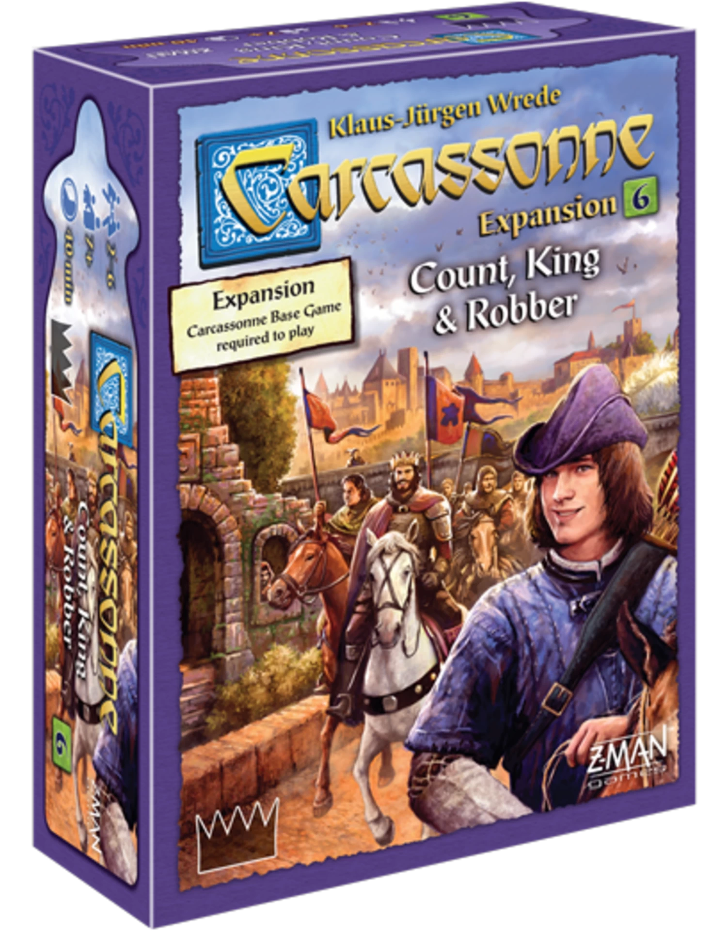 Z-Man Games Carcassonne Exp 6 Count, King & Robber